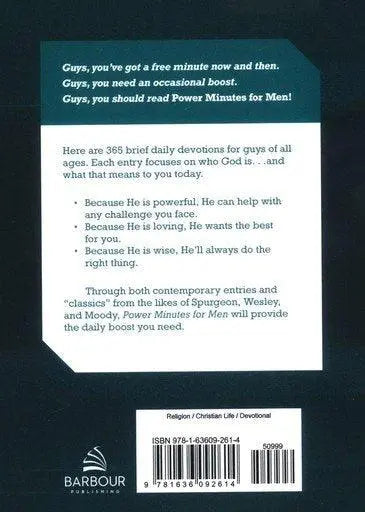 Power Minutes for Men: 365 Devotions Christianbook.com