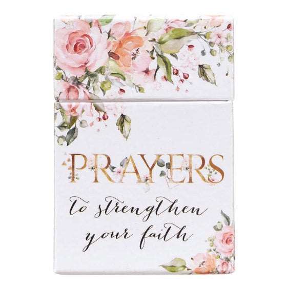 Prayers to Strengthen Your Faith, Box of Blessings (50 Double Sided Prayer Cards) Christian Art Gifts