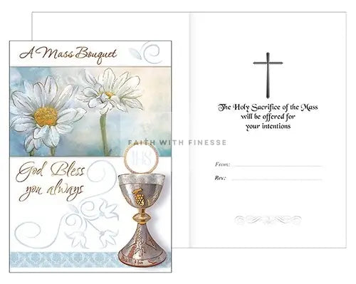 A Mass Intention Card Card - Bouquet - God Bless You Always CBC Distributors