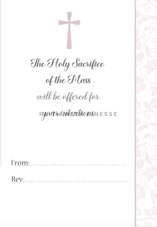 A Mass Card Especially For You - Flowers CBC Distributors