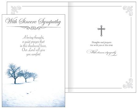 With Sincere Sympathy Card With Insert CBC Distributors