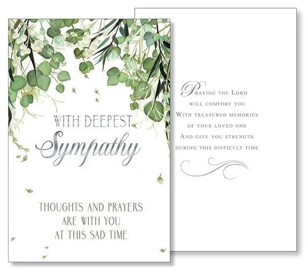 With Sympathy Card (Green Leaves) CBC Distributors