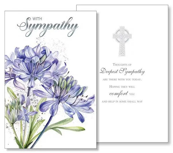 With Sympathy Card - Purple Flowers CBC Distributors