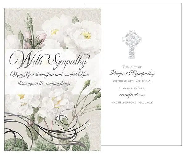 With Sympathy Card - (White Carnations) CBC Distributors
