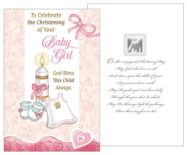 To Celebrate the Christening of your Baby Girl Card - God Bless This Child Always CBC Distributors