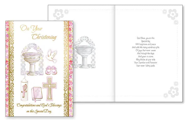 On Your Christening - Congratulations And God's Blessings CBC Distributors