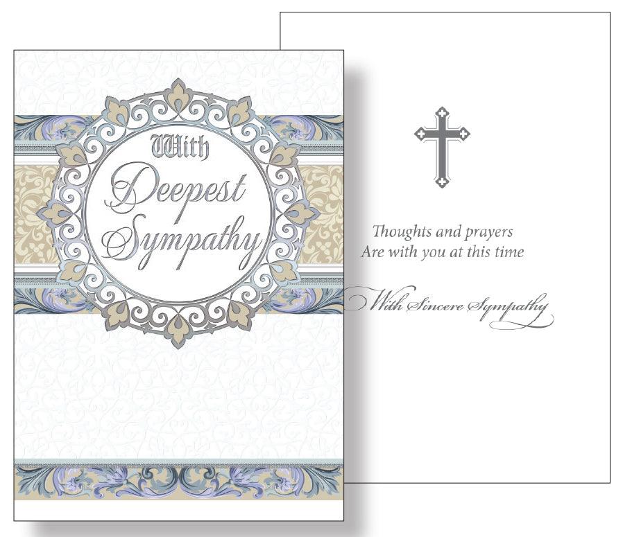 Sincere Sympathy Card - Silver Foil/Pearlised CBC Distributors