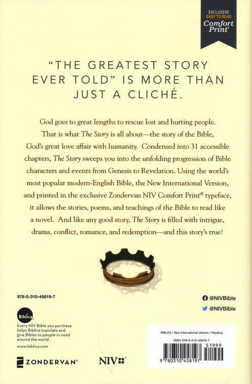 NIV The Story, Hardcover, Comfort Print Zondervan Bibles