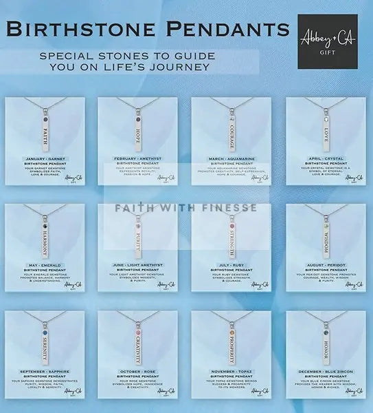 Silver Plated Birthstone Pendant – Christian Virtue Collection CBC Distributors