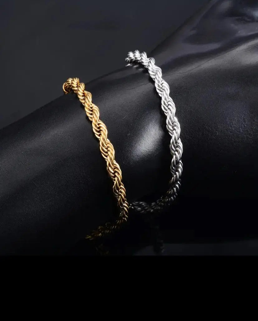 FWF Mens S925 Sterling Silver Diamond Cut Bracelet Faith With Finesse