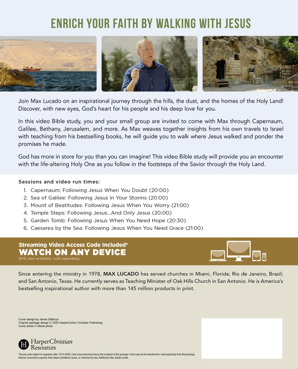 In the Footsteps Of The Savior Bible Study Guide Plus Streaming Video Harper Christian Resources