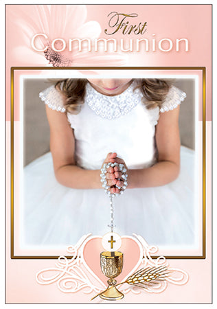 First Holy Communion Card - Praying Girl