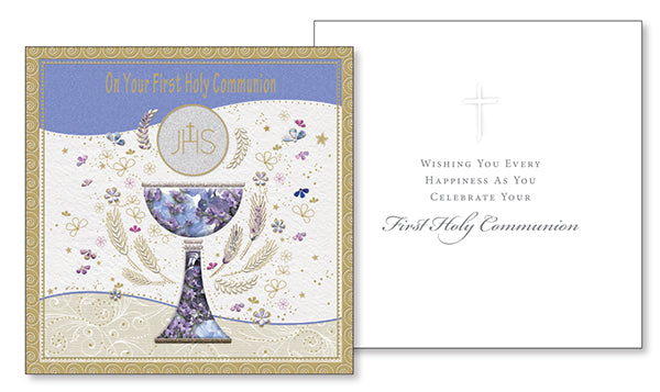 3D First Holy Communion Symbolic Card