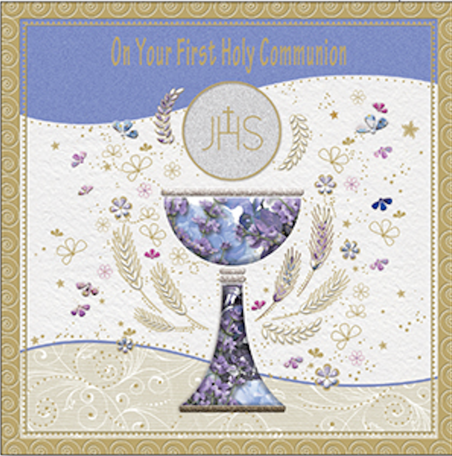 3D First Holy Communion Symbolic Card