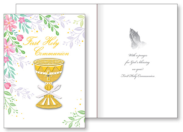 First Holy Communion Hand Crafted Symbolic Card