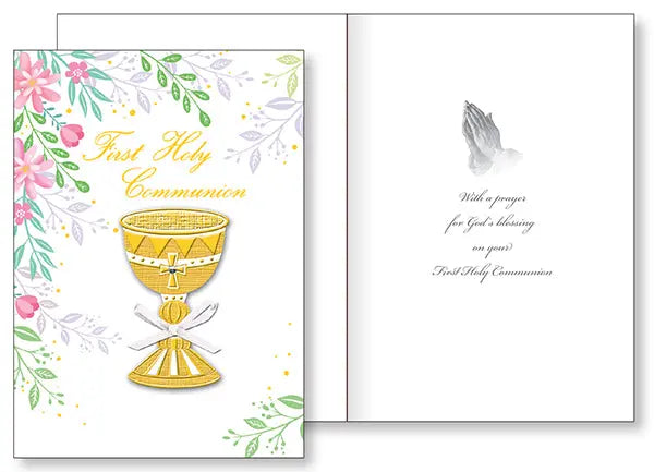 First Holy Communion Hand Crafted Symbolic Card CBC Distributors