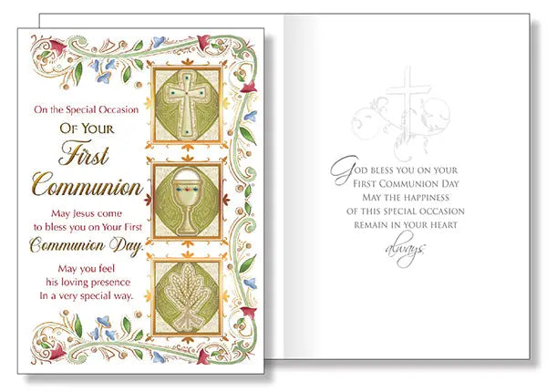 On The Special Occasion Of Your First Holy Communion Card - Symbolic CBC Distributors
