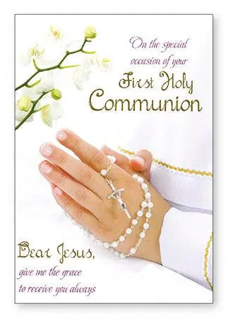 Holy Communion Card with Insert - Girl CBC Distributors