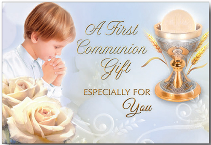 Boy Holy Communion Card