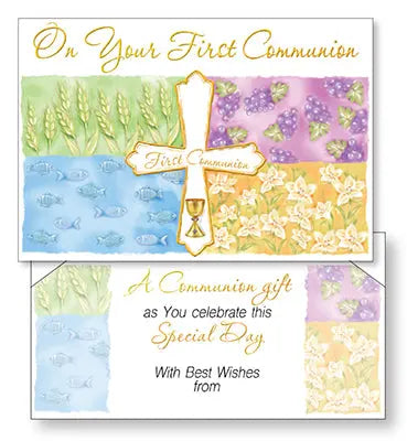 Holy Communion Gift Wallet Card - Symbolic CBC Distributors