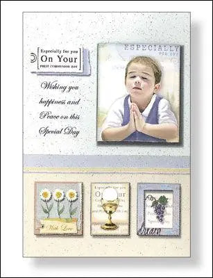 Hand Crafted Card Holy Communion Boy CBC Distributors