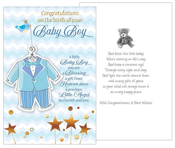 Congratulations on the birth of your Baby Boy - Card CBC Distributors