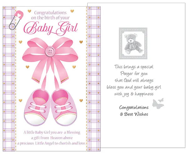 Congratulations on the birth of your Baby Girl - Card CBC Distributors