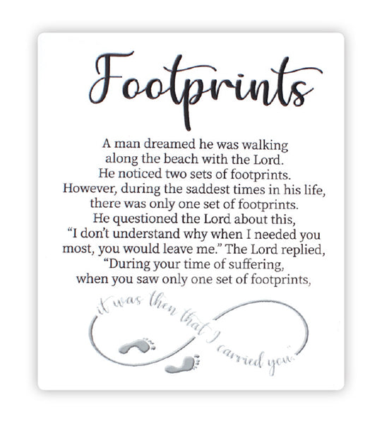 Footprints - Ceramic Message Plaque