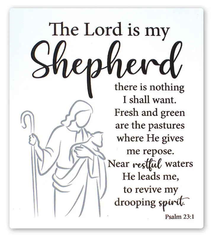 Lord is My Shepherd - Ceramic Message Plaque CBC Distributors
