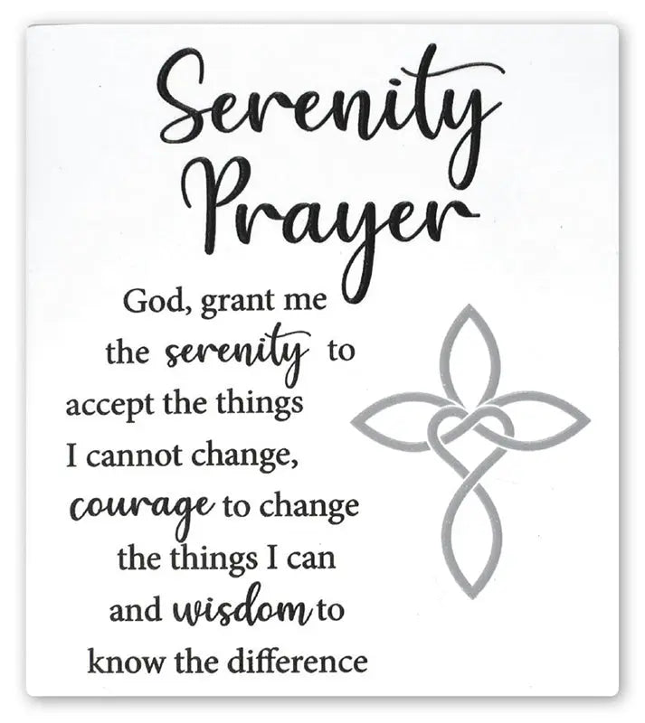 Serenity Prayer - Ceramic Meesage Plaque CBC Distributors