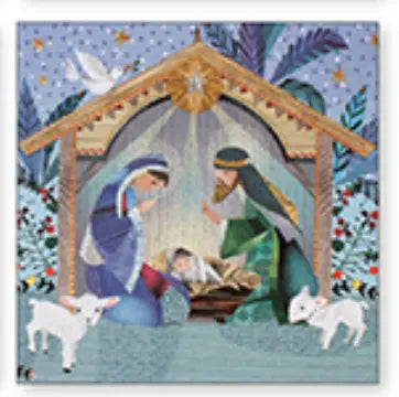 Handcrafted Christmas Card - Manger CBC Distributors