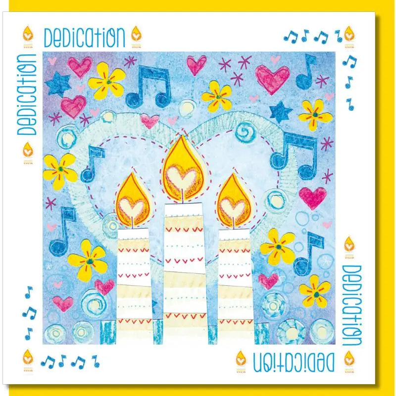 Dedication Candle & Music Greetings Card Just Cards Direct