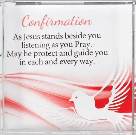 Confirmation Gift - Glass Block Paperweight CBC Distributors