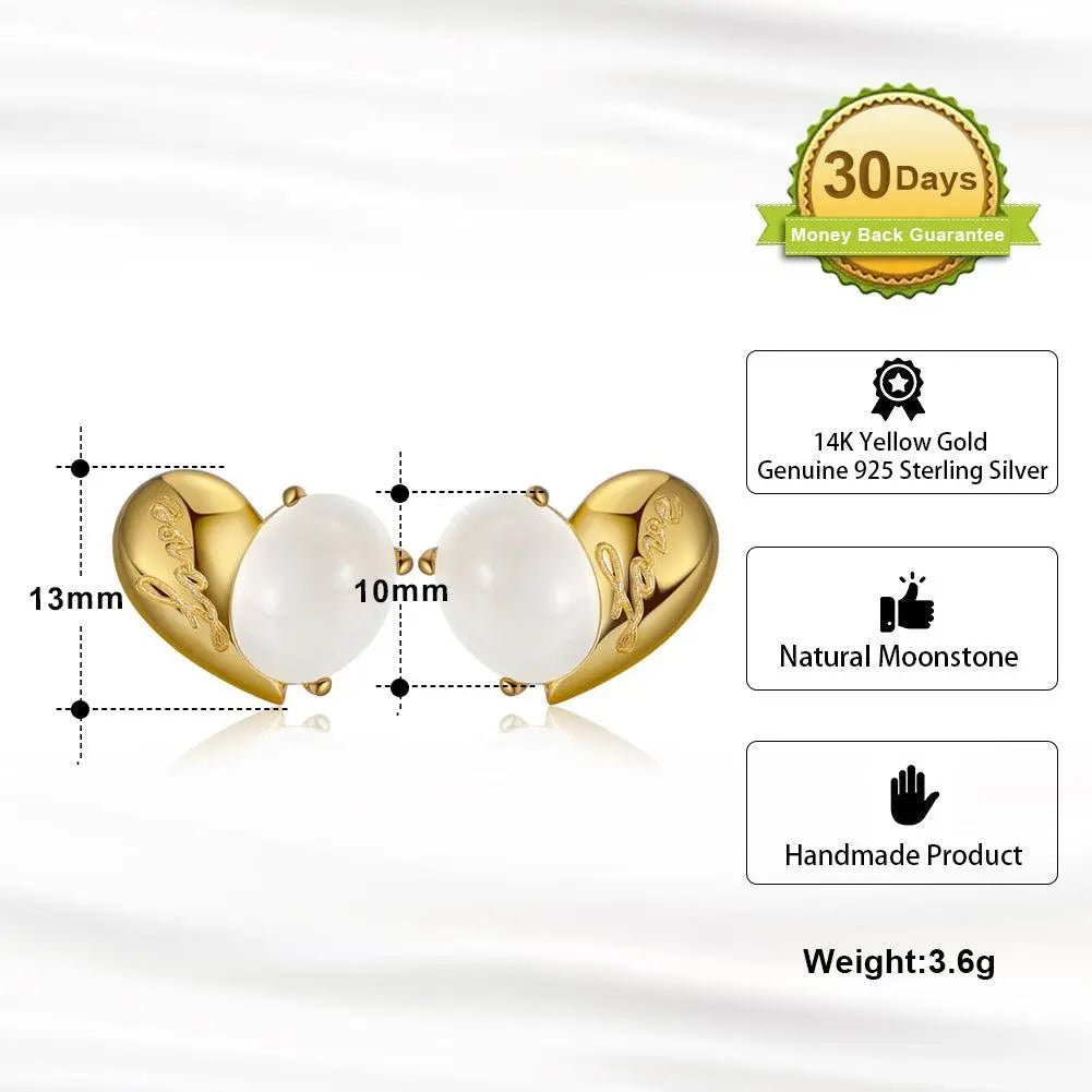 Crystal Natural Moonstone Earrings info