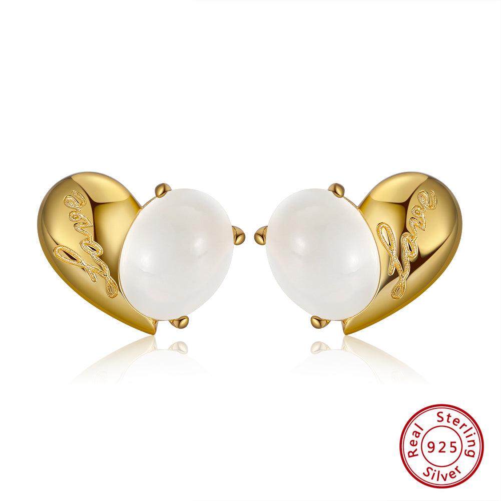Moonstone Earrings golden