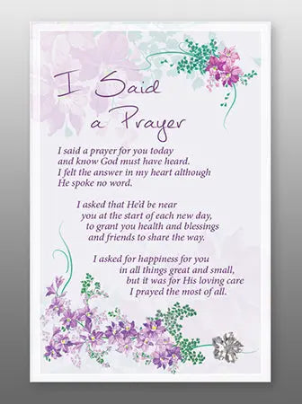 Glass Plaque - I Said A Prayer CBC Distributors