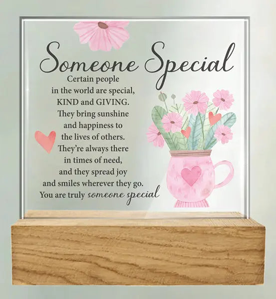 Someone Special - Glass Plaque With Wood Base CBC Distributors