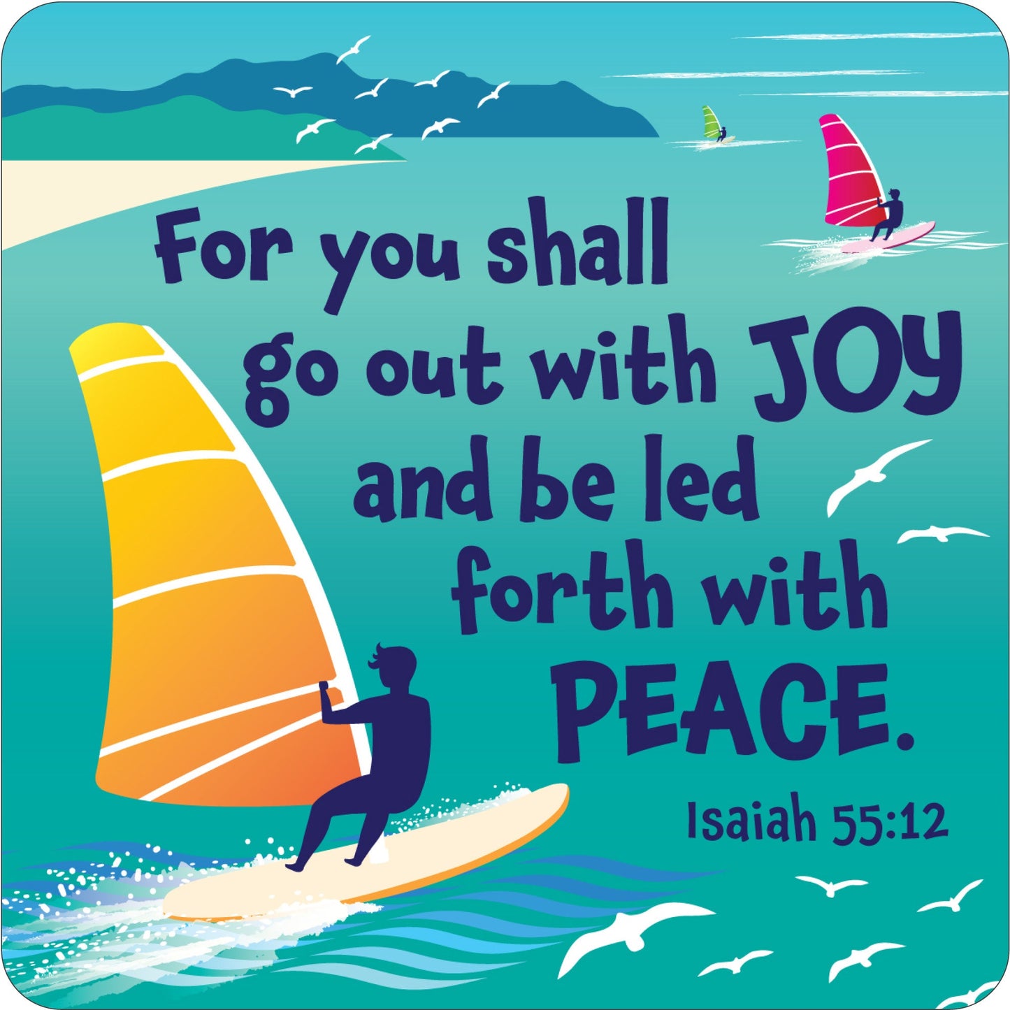 Go Out With Joy Christian Coaster Just Cards Direct