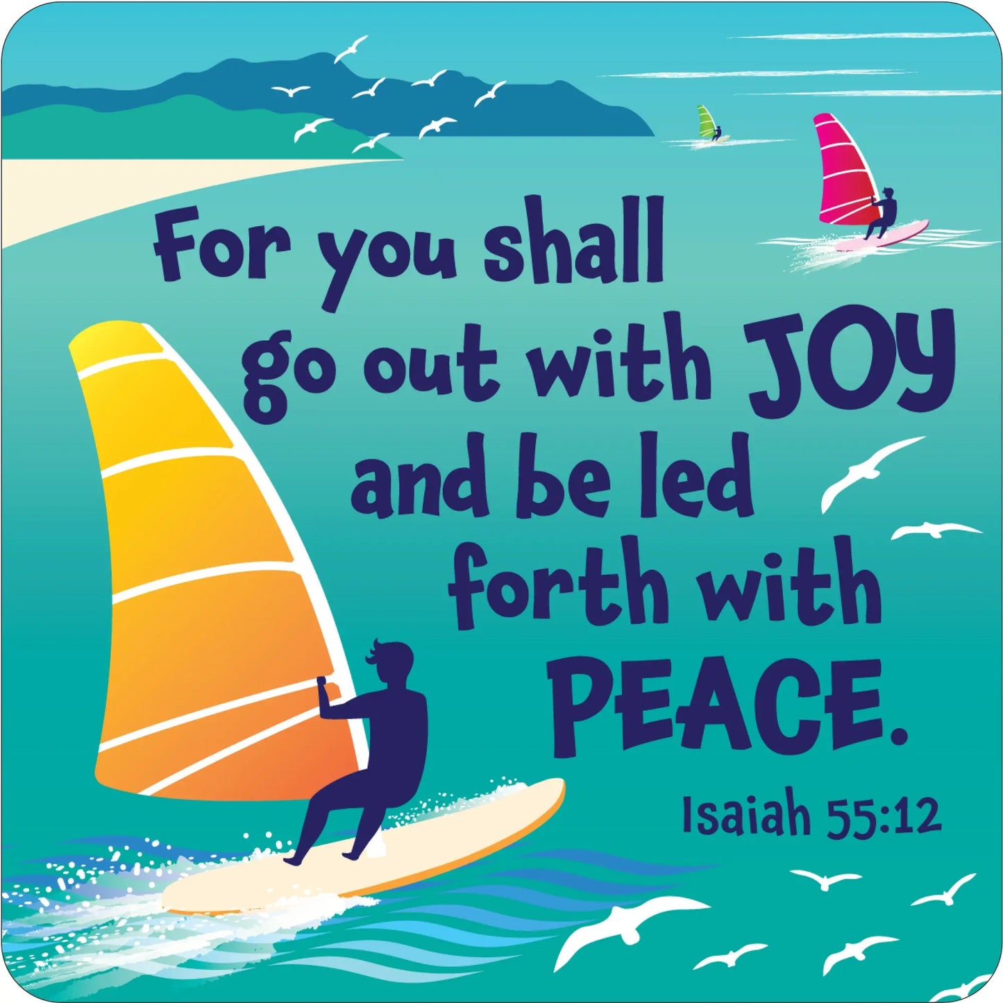 Go Out With Joy Christian Coaster Just Cards Direct