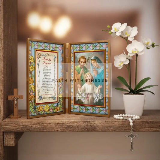 Holy Family Stained Glass Plaque