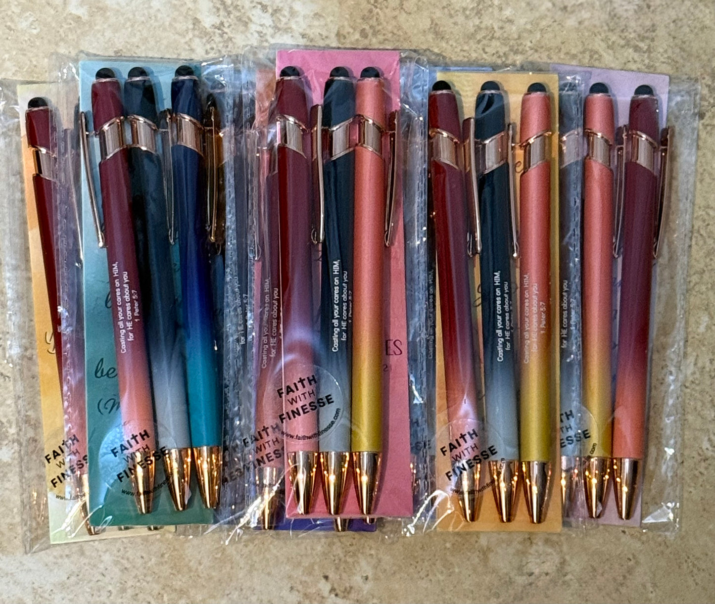 3-Pack Bible Verse Pens – 1 Peter 5:7