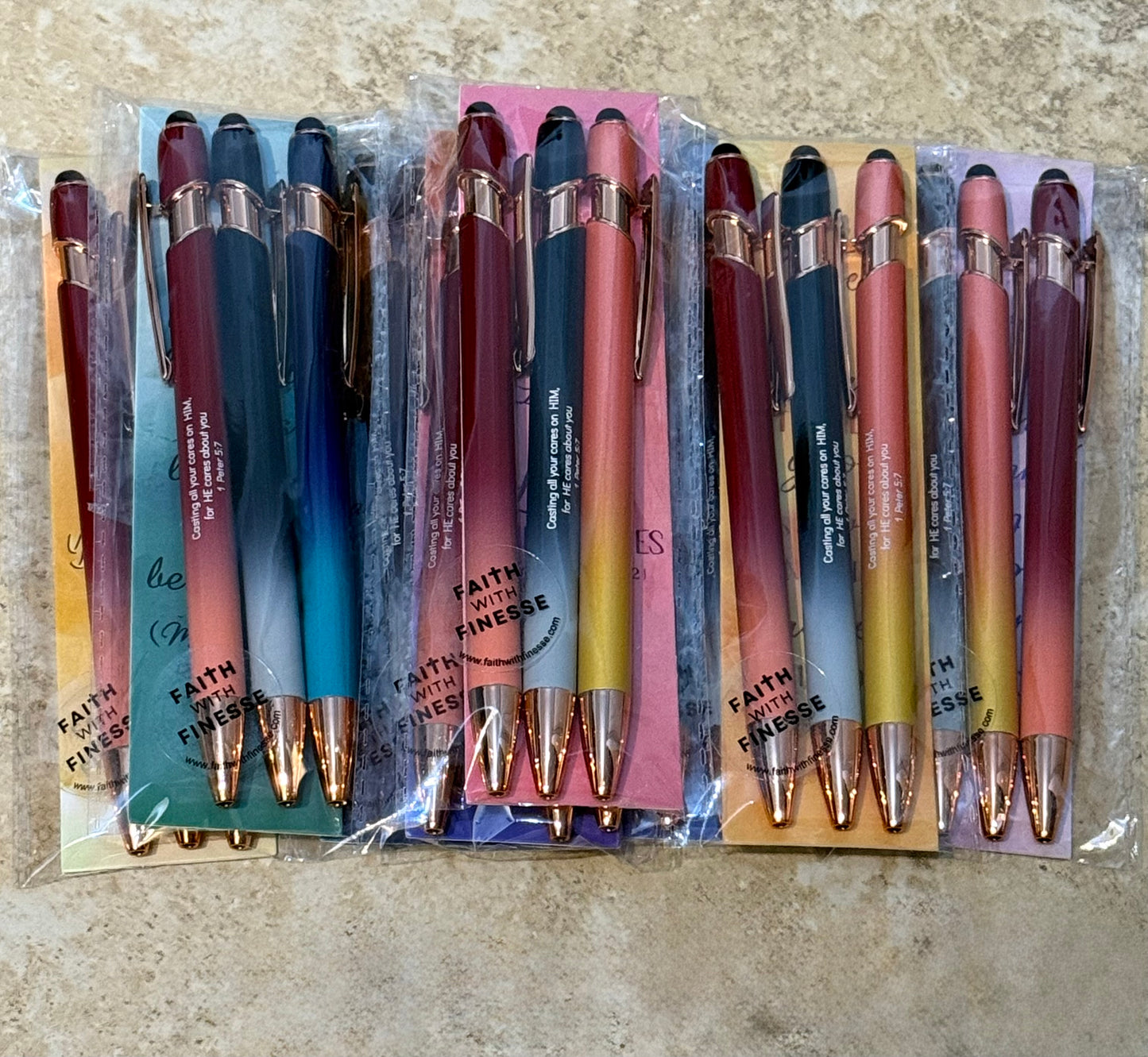 3-Pack Bible Verse Pens – 1 Peter 5:7