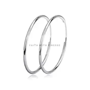 FWF Sterling Silver Endless Simple Hoop Earrings Faith With Finesse
