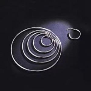 FWF Large Sterling Silver Endless Hoop Earrings Faith With Finesse
