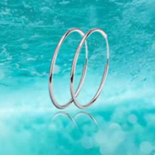 FWF Sterling Silver Endless Simple Hoop Earrings