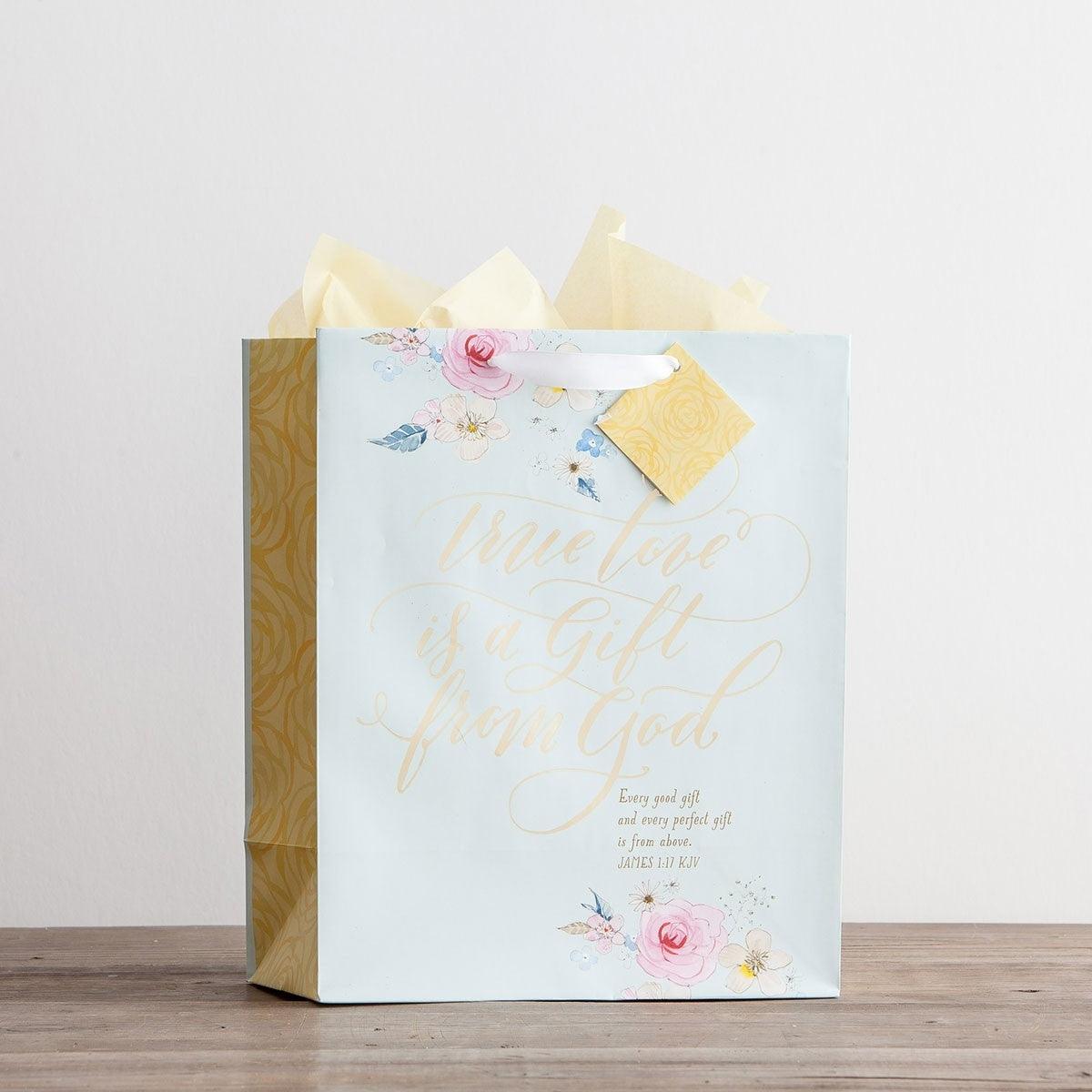 True Love Is a Gift - Large Gift Bag with Tissue Faith With Finesse