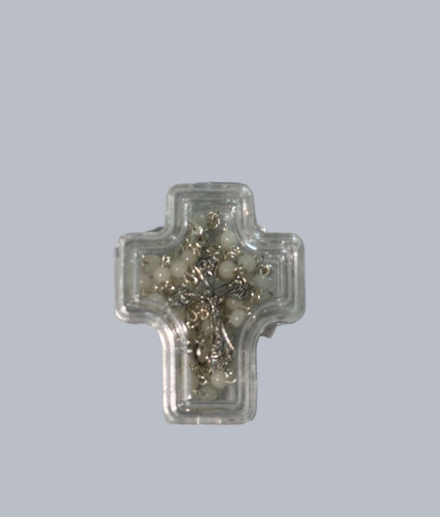 Glass Rosary - White