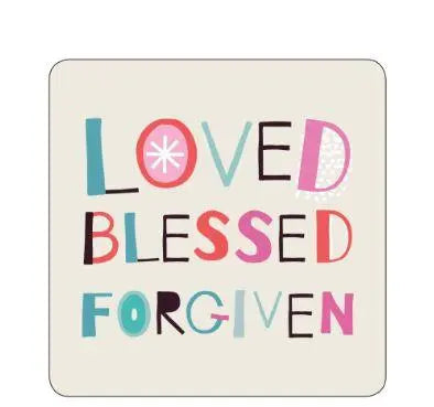 Loved Blessed Forgiven Coaster Just Cards Direct