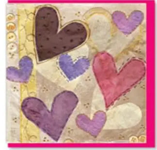 Mini Hearts Small Notelet Card Just Cards Direct