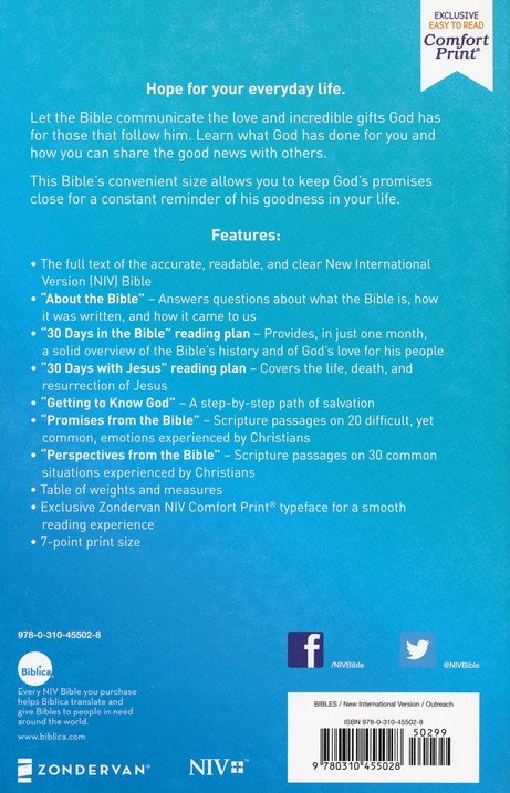 NIV Holy Bible, Economy Edition, Comfort Print, Paperback